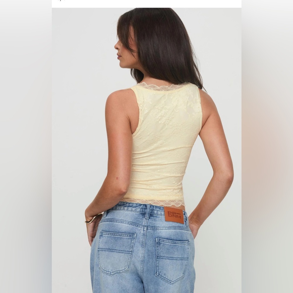 NWT Princess Polly Far Away Top Yellow Lace Y2K inspired Romantic Boho chic,6 - Picture 6 of 12